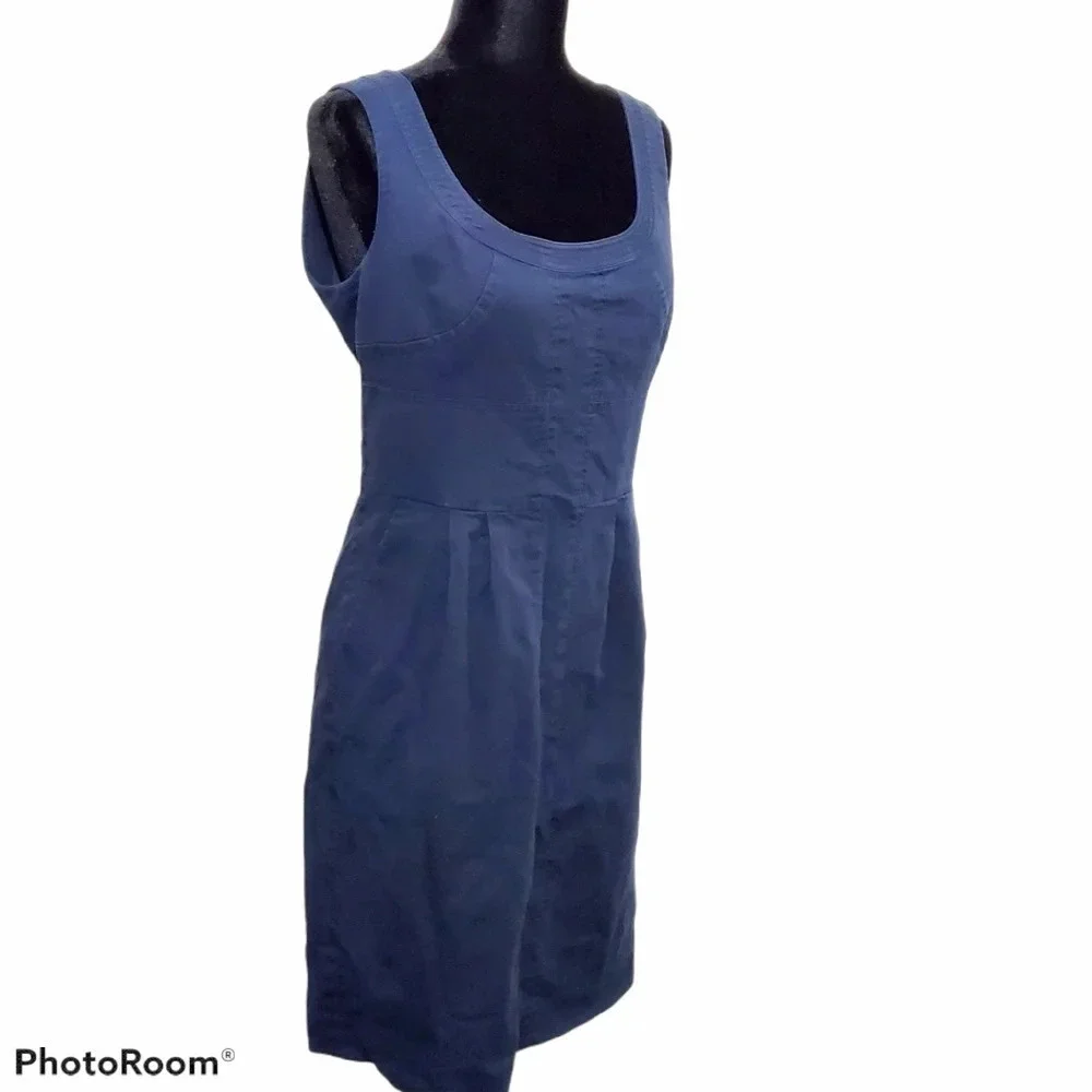 Tory Burch Leena tie Dress Normandy Blue size 8